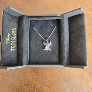 Disney Treasures Stitch Pendant Necklace with Multicolor Crystals